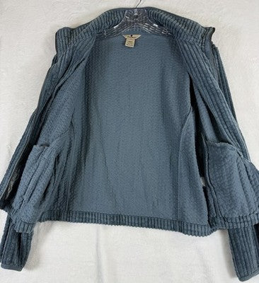 Woolrich Jacket Womens Large Petite Kinsdale Wide Wale Corduroy Full Zip Green