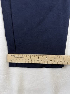 Chicos Size 2.5 Pants Ankle Ponte Pull On Navy Blue Knit Womens Large
