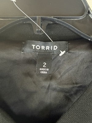 Torrid 2 Bomber Jacket Green Velvet Diamond Quilted Full Zip Plus Size Womens 2X