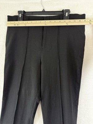 Nine West Dress Pants Women 18 Black Front Seam Skinny Mid Rise