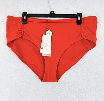 Calia Swim Bottom XL Red Adjustable Tie Front Womens Tankini Swimwear New NWT