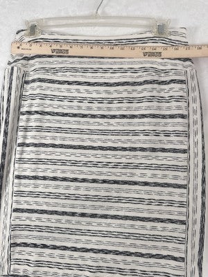 J Jill Wearever Collection Pencil Skirt Medium Black White Short Knit Stretch