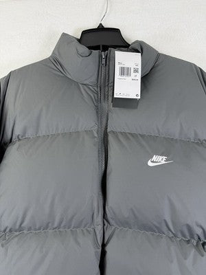 Nike Sportswear Club Puffer Jacket XXL Gray Down Therma Fit Mens New NWT