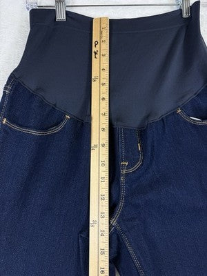 Old Navy Maternity Jeans Wow Skinny Full Panel 10 Long Womens Dark Blue New NWT