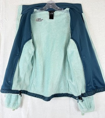 The North Face Osito Fleece Jacket Medium Seafoam Green Plush Full Zip Womens
