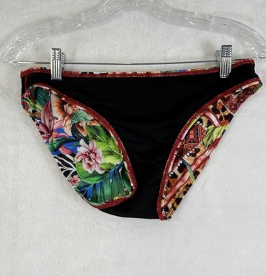 Venus Bikini Set Halter Top Medium Bottom Size 4 Animal Print Swimwear Womens