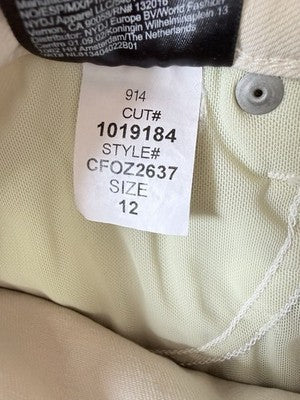 Curves 360 By NYDJ Jeans 12 Womens Beige Tan Denim Slimming