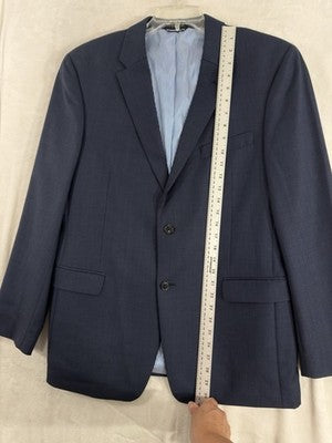 Tommy Hilfiger Blazer Men’s 42 Regular Blue 100% Wool 2 Button Suit Jacket