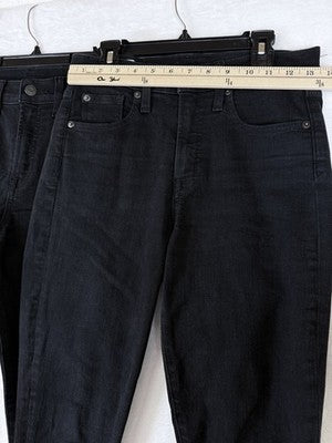 Gap True Skinny High Rise Jeans 27 4 Long Black Denim Lot 2 Pairs Womens