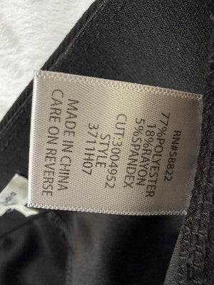 Max Studio Cropped Wide Leg Pants XL Black Pull On Womens