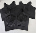 Comfort Choice Longline Bra 48B Black Posture Wireless Front Closure Lot 3 Lace
