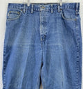 Carhartt B160 DST Men Denim Jeans 44x34 Relaxed Fit Straight Leg Blue Work Pants