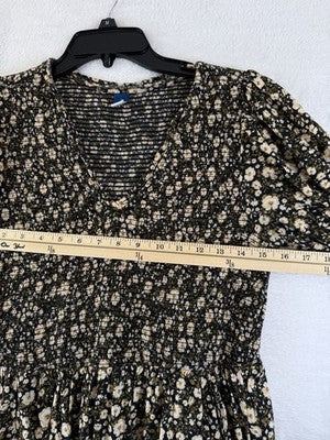 Old Navy Maxi Dress Medium Boho Brown Floral Womens