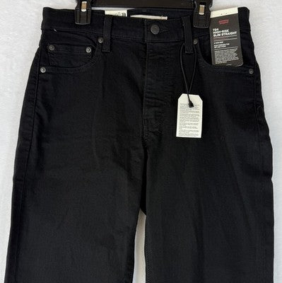 Levis 724 High Rise Slim Straight 29 Womens Black 29x30 Levi’s New NWT
