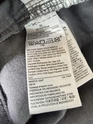 Gap Velvet Pants 30 True Skinny Gray Velveteen Denim Womens