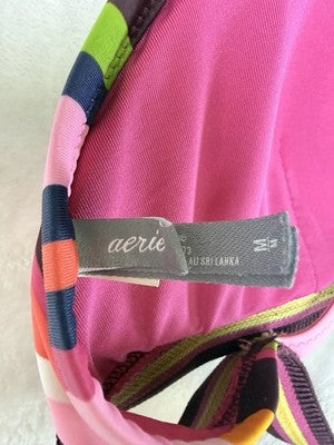 Aerie Bikini Top Medium Triangle Lot 2 Pink Striped