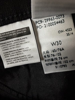 Levis Jean Shorts Women 30 Black Mid Rise 5” Roll Cuff Denim New NWT