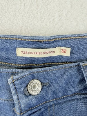 Levis Jeans Women Size 32 High Rise Bootcut 725 Blue Denim Boot Cut