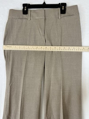 Ann Taylor Loft Marisa Trouser 4 Petite Linen Blend Beige 4P Womens Straight Leg
