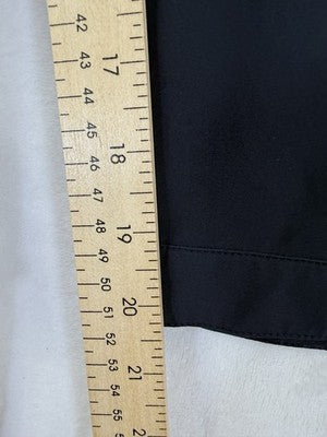 T By Talbots Cropped Pants Medium Petite Lightweight Pull On Navy Blue Tie Hem