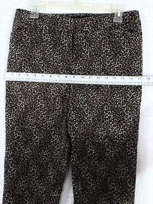 White House Black Market Slim Ankle Pants 6 Animal Print Cheetah Womens