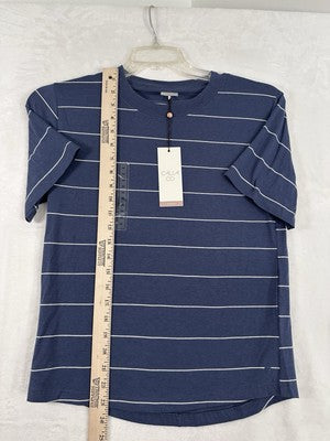CALIA Carrie Underwood XS Everyday Relaxed Tee XS Blue Striped Short Sleeve Top