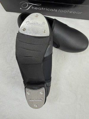 Theatricals Tap Shoes 11 Kids Boys Girls Black Slip On Dancing New