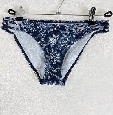 Venus Bandeau Bikini Set C Top 4 Bottom Blue Paisley Push Up Womens
