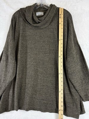 Stephanie Schuster Princess Knitwear Sweater 3X Gray Lagenlook 90s Cowl Women