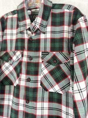 Dixxon Flannel Medium Mens Long Sleeve Snap On Tools Collab Green Plaid