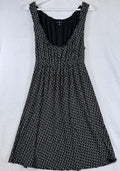 Gap Dress Women Medium Sleeveless Jersey Knit Black Print Knee Length Fit Flare