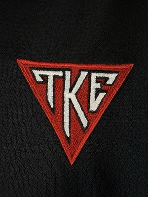Tau Kappa Epsilon Shirt Medium Nike Polo Black Mens Fraternity Embroidered TKE