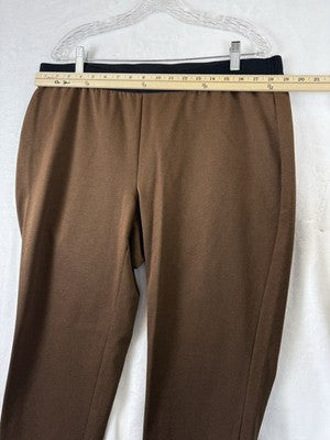Talbots Pants 16W SoHo Leggings Womens Clothing Pull On Stretch Brown