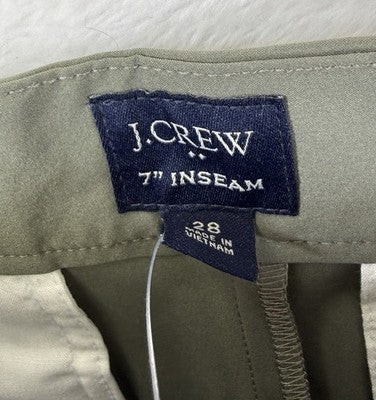 J Crew Tech Shorts Mens 28 Green 7” Inseam New NWT