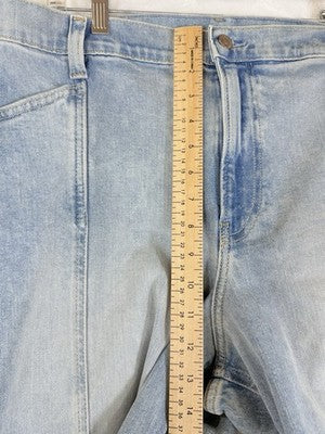 Gap High Rise Stride Wide Leg Ankle Jeans 34 18 Women Light Blue New NWT
