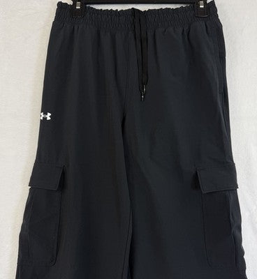 Under Armour Woven Cargo Pants Small Womens Black Pull On
