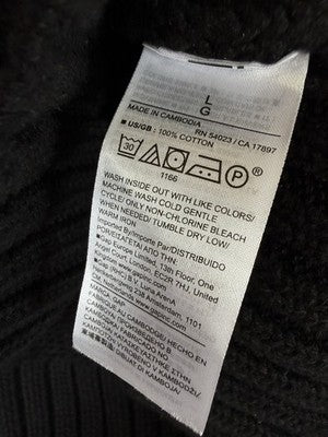 Gap 100% Cotton Relaxed Sweater Large Womens Black Crew Neck Pullover New NWT