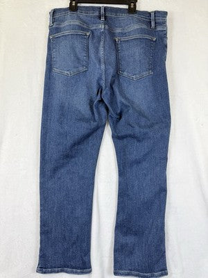 Frame Le High Straight Jeans 33 Denim Blue Womens