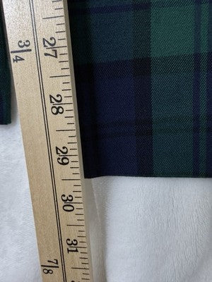 Old Navy Pixie High Rise Pants 2 Womens Green Blue Tartan Plaid New