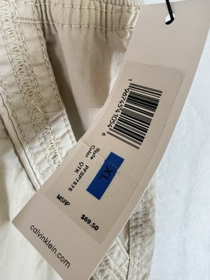 Calvin Klein Performance Capri Pants XL Cargo Pull On Lightweight Tan New