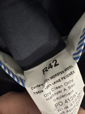 Tommy Hilfiger Blazer Men’s 42 Regular Blue 100% Wool 2 Button Suit Jacket