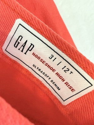 Gap High Rise UltraSoft Horseshoe Jeans 31 12 Tall Womens Denim Red New NWT