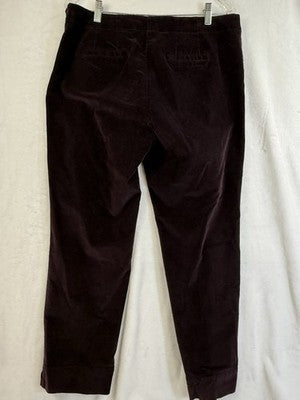 J Jill Corduroy Pants 14 Petite Burgundy Size Zip Womens