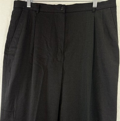 LL Bean Pants Womens 16 Wool Lined Vintage High Rise 90s Pleated