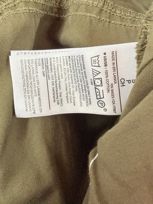 Gap Mid Rise Twill Barrel Leg Pants Small Women Olive Green New NWT