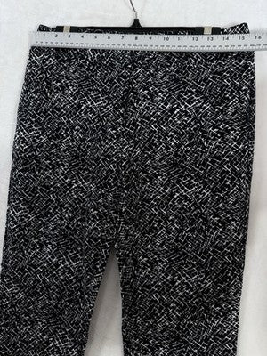 White House Black Market Ankle Pants 6 Abstract Print Womens Cotton Stretch