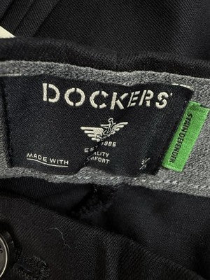 Dockers Signature Pleated Khaki Pants 46x30 Big & Tall Mens Black New NWT