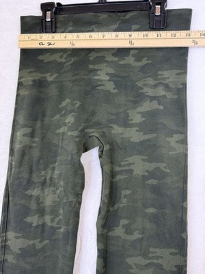 SPANX Leggings Large Look At Me Now High Waisted Green Camo Womens Slimming
