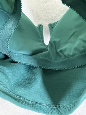 Calia Swim Top XS Longline Bikini Jungle Green U Bar Womens New NWT