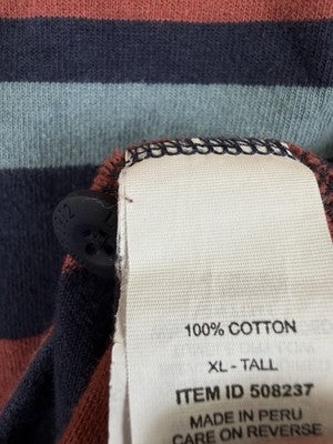 LL Bean Rugby Shirt XL Tall Polo Long Sleeve Knit Mens XLT Traditional Fit